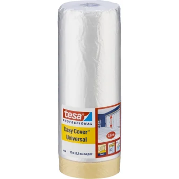 Dažymo plėvelė su lipnia juosta Tesa Easy Cover 4368, 17 m x 2.6 m