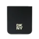 DKNY Leather Metal Stack Logo dėklas, skirtas Samsung Galaxy Z Flip 6, juodas