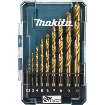 Makita HSS-TiN metalo grąžtų komplektas D-72849, 1-10 mm, 10 vnt.