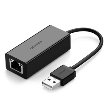 Ugreen USB 2.0 į RJ45 tinklo plokštė 100 Mbps, juoda