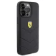 Ferrari Quilted Metal Logo dėklas iPhone 15 Pro Max, juodas