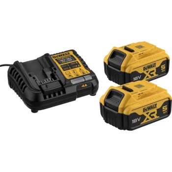 Akumuliatorių ir įkroviklio rinkinys DeWalt DCB1104P2-QW 2x 18V 5.0Ah XR + DCB1104