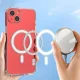 Permatomas dėklas iPhone 14 Plus su MagSafe ir sidabriniu žiedu