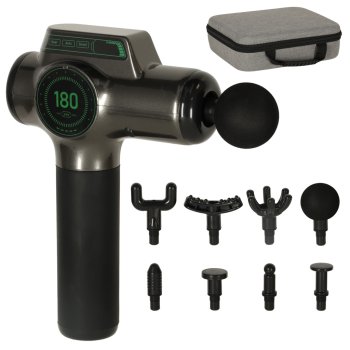Massage Gun with LED Display and 8 Heads KX3713