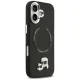 Karl Lagerfeld dėklas iPhone 17 su MagSafe Karl & Choupette Pins, juodas