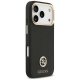 Guess Grained Strass Logo MagSafe dėklas iPhone 17 Pro telefonui, juodas
