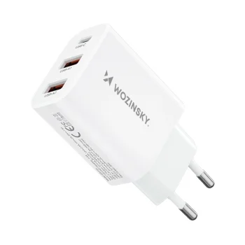 Wozinsky CWCUCW 30W USB-C / 2 x USB-A įkroviklis - Baltas