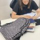 Kruzzel 30L Backpack with Shoe Bag, Checkered, Black