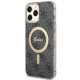 Guess dėklas iPhone 13 Pro Max telefonui 4G MagSafe, juodas