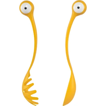 OTOTO Pasta Monsters makaronų ir salotų serviravimo įrankių rinkinys, geltonas