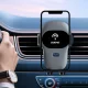 Automobilinis telefono laikiklis su Qi 15W įkrovikliu Dudao F20xs, pilkas