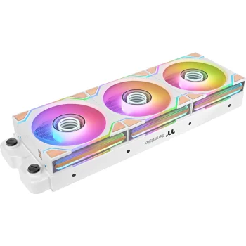Kompiuterio ventiliatoriai Thermaltake SWAFAN 120 EX INFINITY Snow Wood Edition, 3 vnt., balti