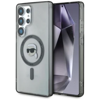 Karl Lagerfeld Button Karl Head MagSafe Case for Samsung Galaxy S25 Ultra, Black
