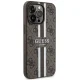 Guess dėklas iPhone 13 Pro Max telefonui 4G Printed Stripes MagSafe, rudas