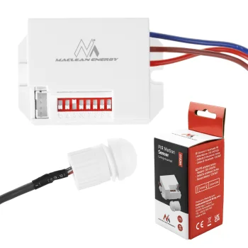 Judesio jutiklis Maclean MCE32 PIR, 360°, 800W