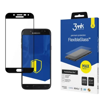 Hibridinis apsauginis stiklas 3mk FlexibleGlass Max skirtas Samsung Galaxy J5 2017, juodas