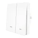 MOES ZS-B-EU2 2 kanalų išmanusis ZigBee šviesos jungiklis ZS-B-EU2-WH-MS