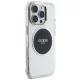 Guess IML Metal Colored Circle Classic Logo MagSafe dėklas iPhone 16 Pro, juodas