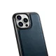 iCarer iPhone 14 Pro Max Leather Case Leather Oil Wax, Blue