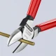 KNIPEX šoninio kirpimo replės 140 mm, sidabrinė ir raudona