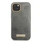 Guess Peony Logo Plate MagSafe dėklas telefonui iPhone 13, pilkas