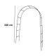 Metalinė sodo pergola LUARO arka 240 x 140 cm, juoda