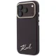 Karl Lagerfeld Saffiano Small Script Metal Logo MagSafe dėklas iPhone 17/18 Pro Max, bordo