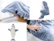 Warm Shark Blanket Hoodie, Wearable Onesie Costume Sleeping Bag, XL