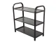 3-Tier Shoe Rack, Black/Silver
