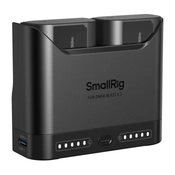 SMALLRIG DMW-BLK22 rinkinys: 2 akumuliatoriai ir USB-C įkroviklis