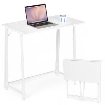 Modernhome Folding Computer Desk, 80x45 cm, White