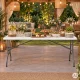 Sulankstomas pobūvių ir sodo stalas MultiGarden 153x70 cm, baltas