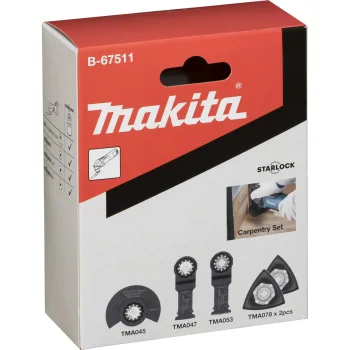 Makita B-67511 daugiafunkcio įrankio priedų rinkinys staliams, Starlock, 5 dalių