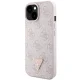 Guess Crossbody 4G Metal Logo dėklas iPhone 15 Plus telefonui, rožinis