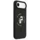 Karl Lagerfeld Silicone Karl&Choupette Ring MagSafe dėklas iPhone 17 Air - juodas