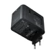 Kelioninis adapteris Acefast Z8 GaN 45W su 2500W AC lizdu, 3x USB-C, 2x USB-A, juodas