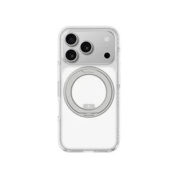 AmazingThing Titan Pro MagSpin dėklas su stovu iPhone 17 Pro, pilkas