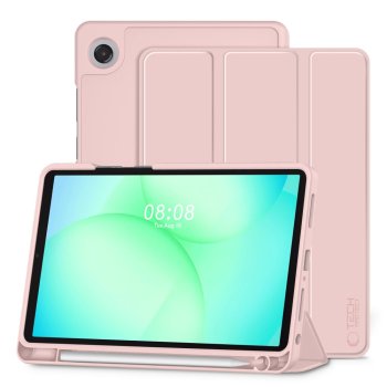 TechProtect SmartCase Pen atverčiamas dėklas Samsung Galaxy Tab A9+ 11.0, rožinis