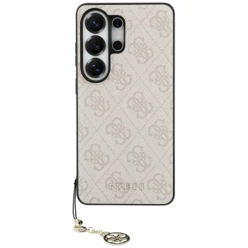 Guess 4G Classic Logo Charm MagSafe dėklas Samsung Galaxy S26 Ultra, rausvas
