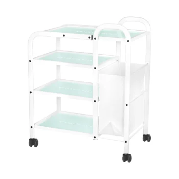 Kosmetologinis staliukas Giovanni Typ 1031 su 4 lentynomis, baltas