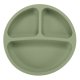 Children\'s silicone tableware set with crab plate, 19 pieces, green