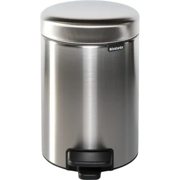Brabantia NewIcon šiukšliadėžė su pedalu, 3 L, Brilliant Steel