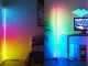 RGB LED Corner Floor Lamp with App and Remote Control, 150cm, Black
