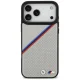 BMW M Tricolor Metal Logo MagSafe dėklas, skirtas iPhone 17 Pro Max, pilkas