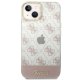 Guess 4G Pattern Script dėklas, skirtas iPhone 14 Plus, rožinis