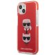 Karl Lagerfeld iPhone 13 mini Case Karl&Choupette Head Red