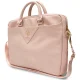 Nešiojamojo kompiuterio krepšys Guess ZIP Leather Triangle 16\", rožinis