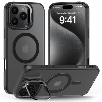Apple iPhone 16 Pro 6.3'' Tech-Protect MagStand MagSafe Case Cover, Semi-Transparent