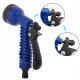 Expandable Garden Hose 20m - 60m with 7-Function Spray Gun Blue