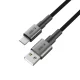 „Tech-Protect UltraBoost DNA“ USB-A į USB-C laidas, 15W, 3A, 200cm, pilkas